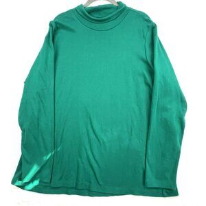 Coldwater Creek Womens Turtleneck Top Size 3X Holiday Green Egyptian Cotton